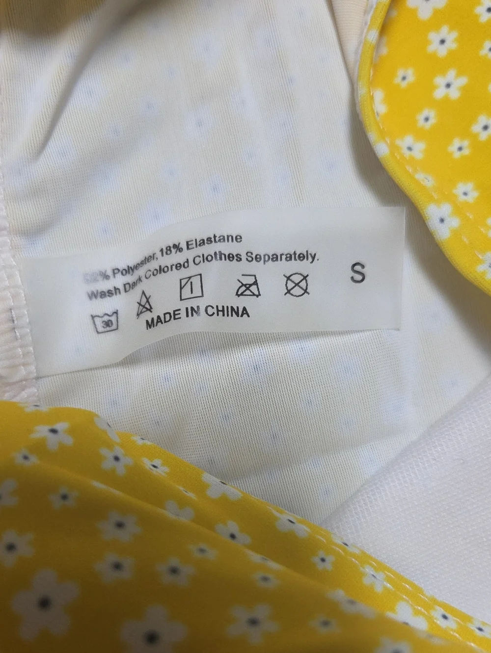 High-Waist Yellow Floral Swim Shorts